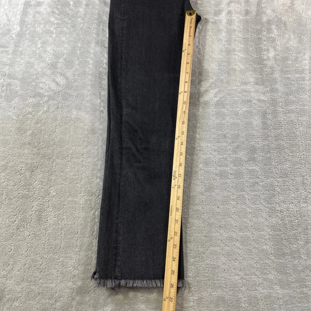Veronica Beard Jeans Carly Kick Flare Womens 27 Black Raw Hem High Rise Washed - Picture 6 of 12
